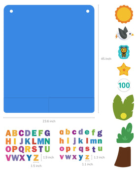 CHEFAN coconut tree with letters and numbers display supports hands-on literacy and math play.