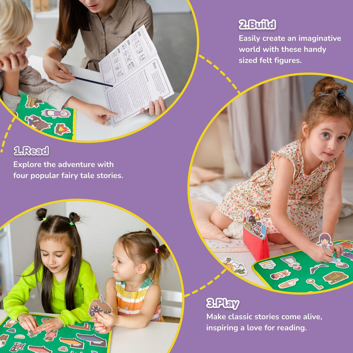 CHEFAN vibrant felt pieces support hands-on learning and color recognition