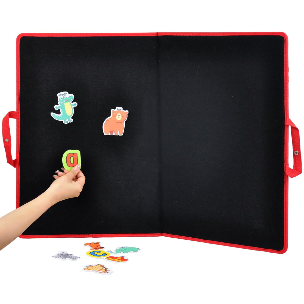 CHEFAN large felt flannel board laid flat for classroom storytelling and group learning.