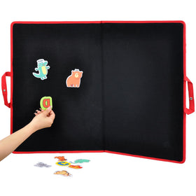 CHEFAN large felt flannel board laid flat for classroom storytelling and group learning.