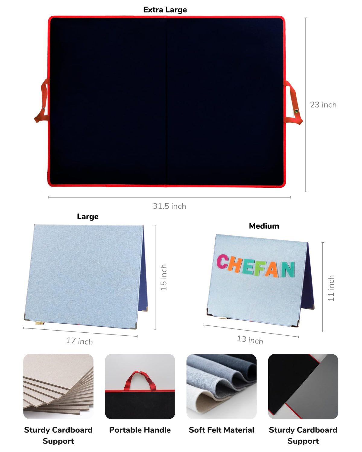 CHEFAN felt pieces on double-sided surface spark interactive storytelling and imaginative play.