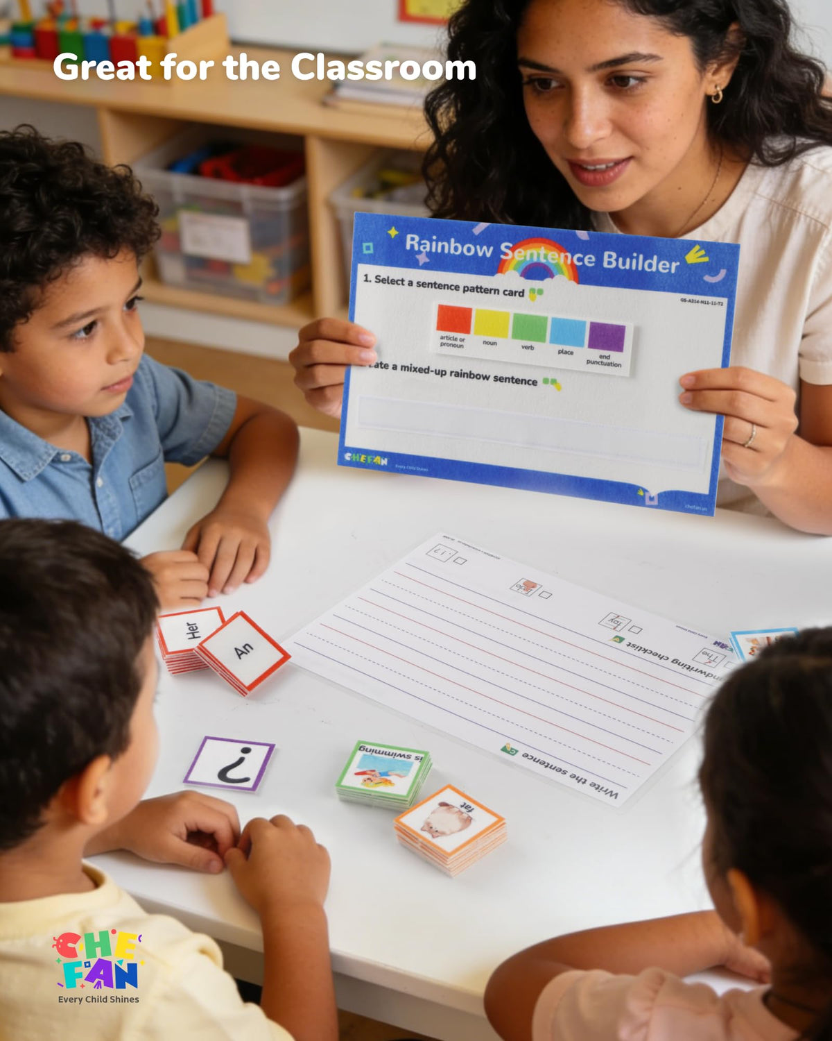 CHEFAN multi-sensory materials boost engagement in literacy centers and therapy sessions.