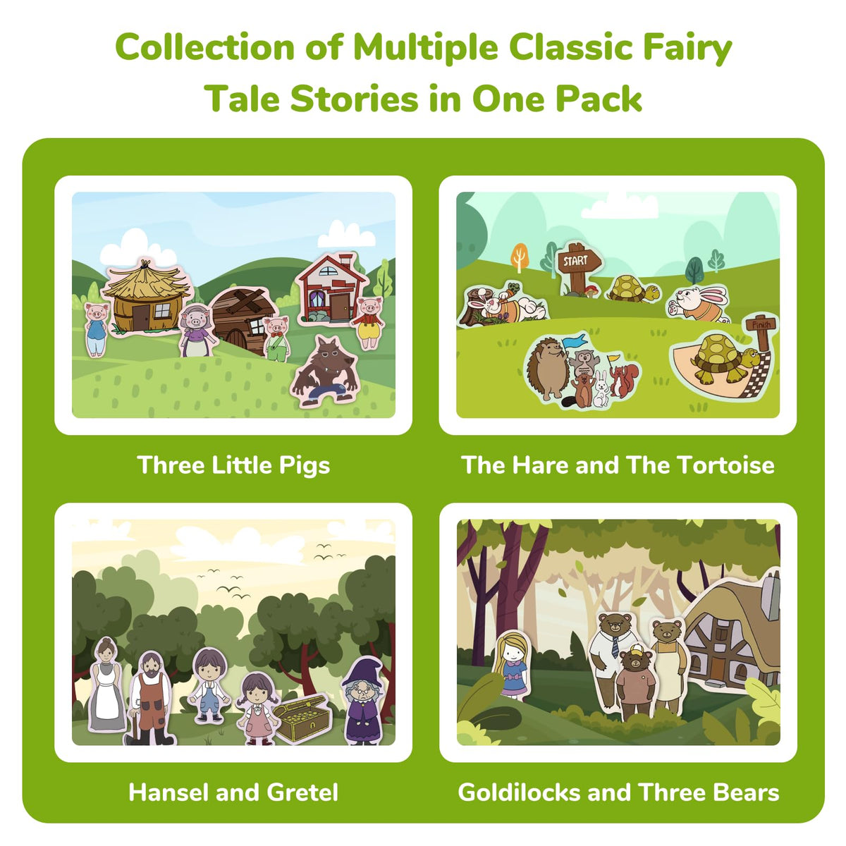 CHEFAN precuts felt figures for durable, repeated storytelling sessions