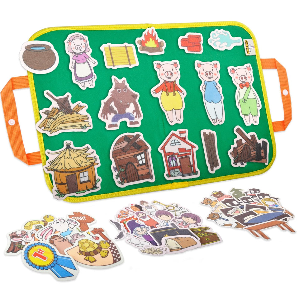 CHEFAN storage bag and felt board for easy storytelling and on-the-go learning
