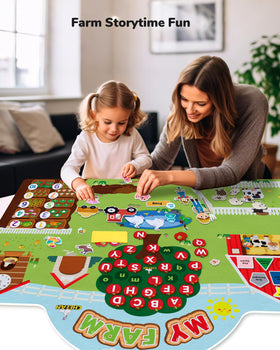 CHEFAN tractor and farmer felt pieces spark creative farm scenes during play.