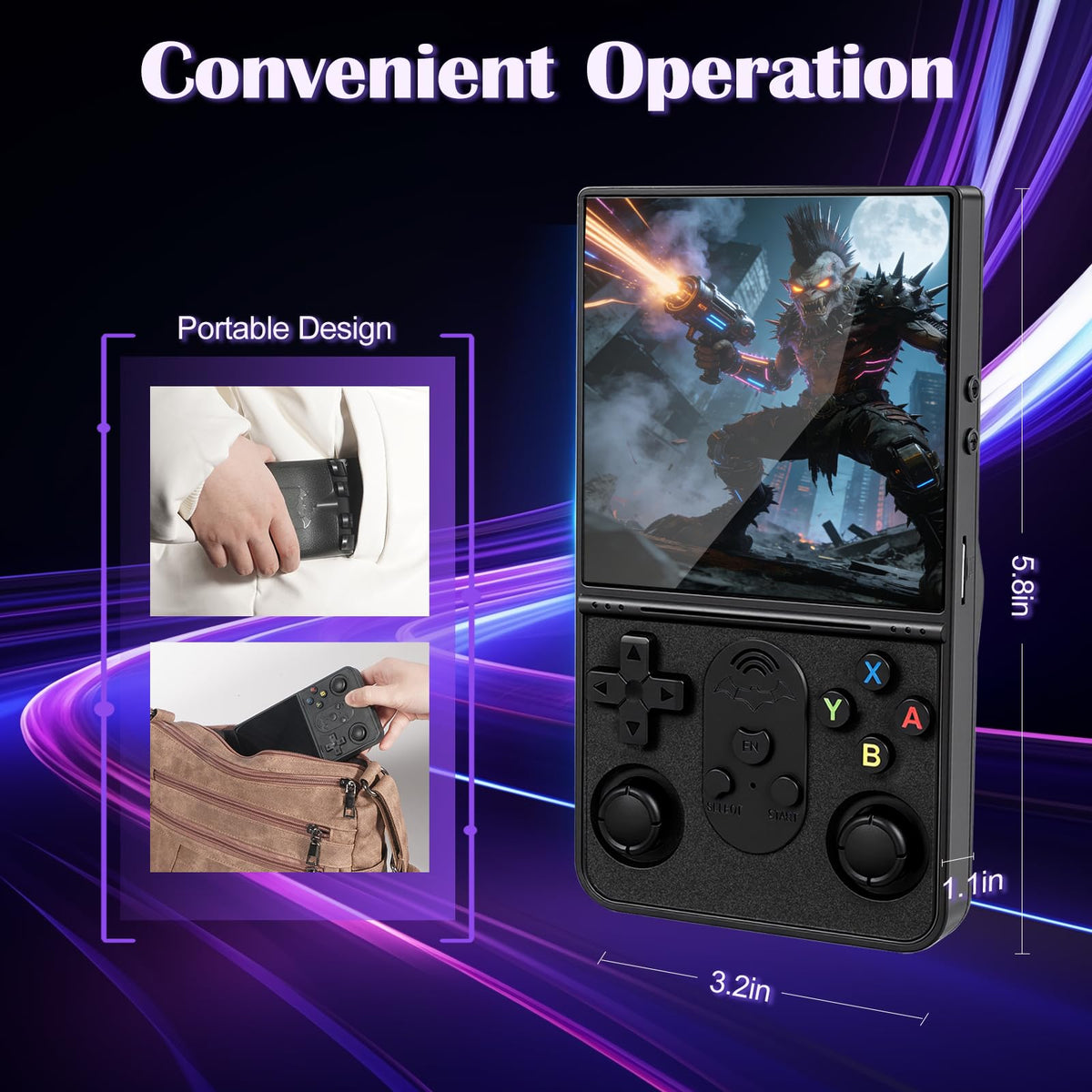 Chendssfkd S600 side view highlights ergonomic grip for comfortable extended play sessions.