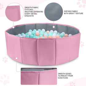 ChengFu dog ball pit fabric close up in baby blue color