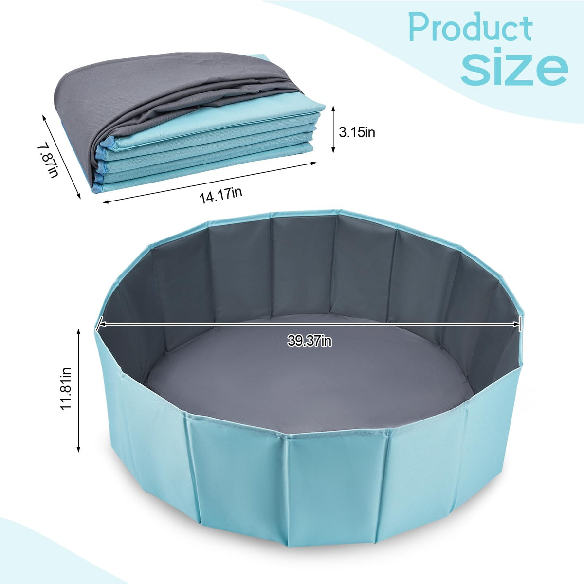 ChengFu dog ball pit with 39.37-inch diameter for roomy play.