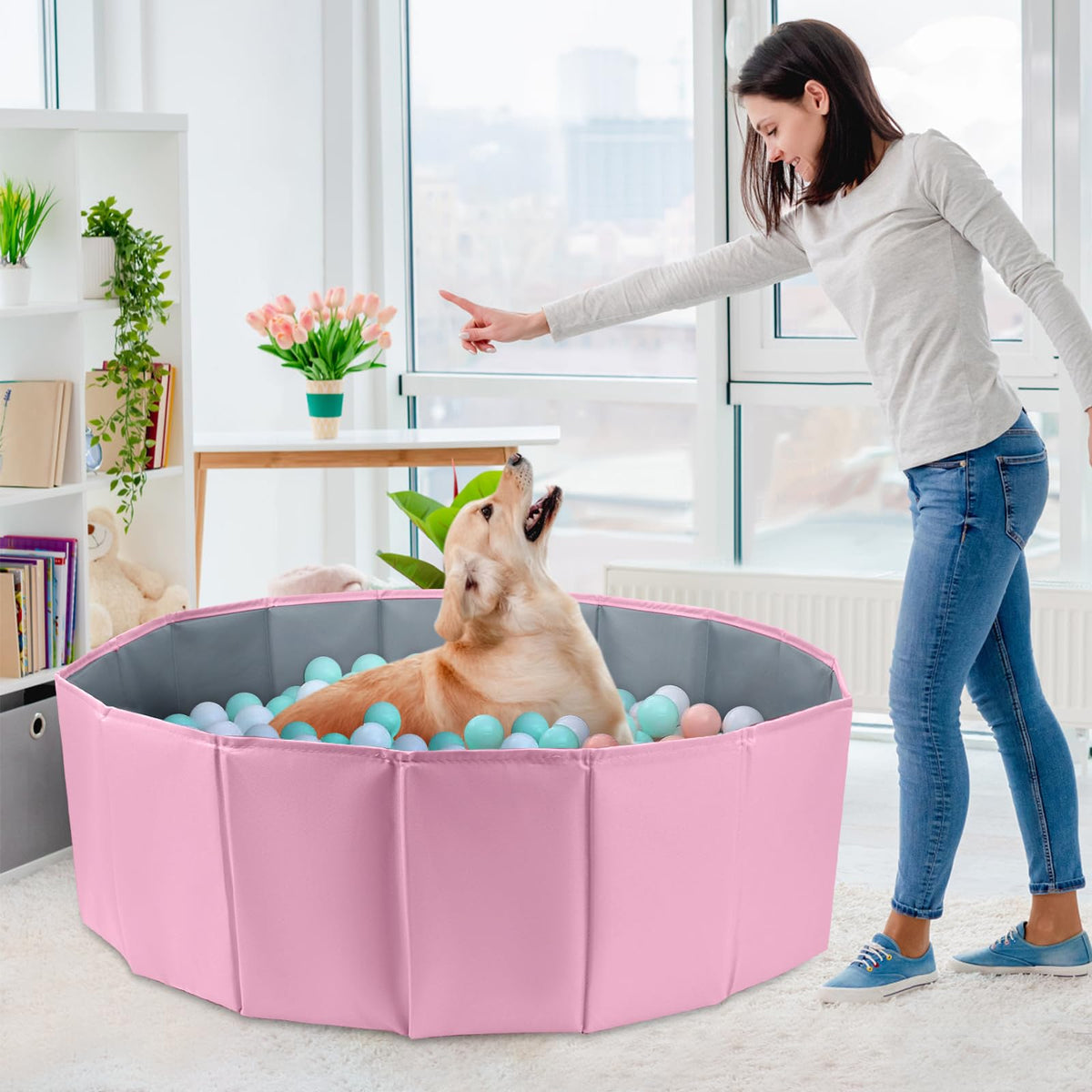 ChengFu dog ball pit spacious diameter for bigger dogs