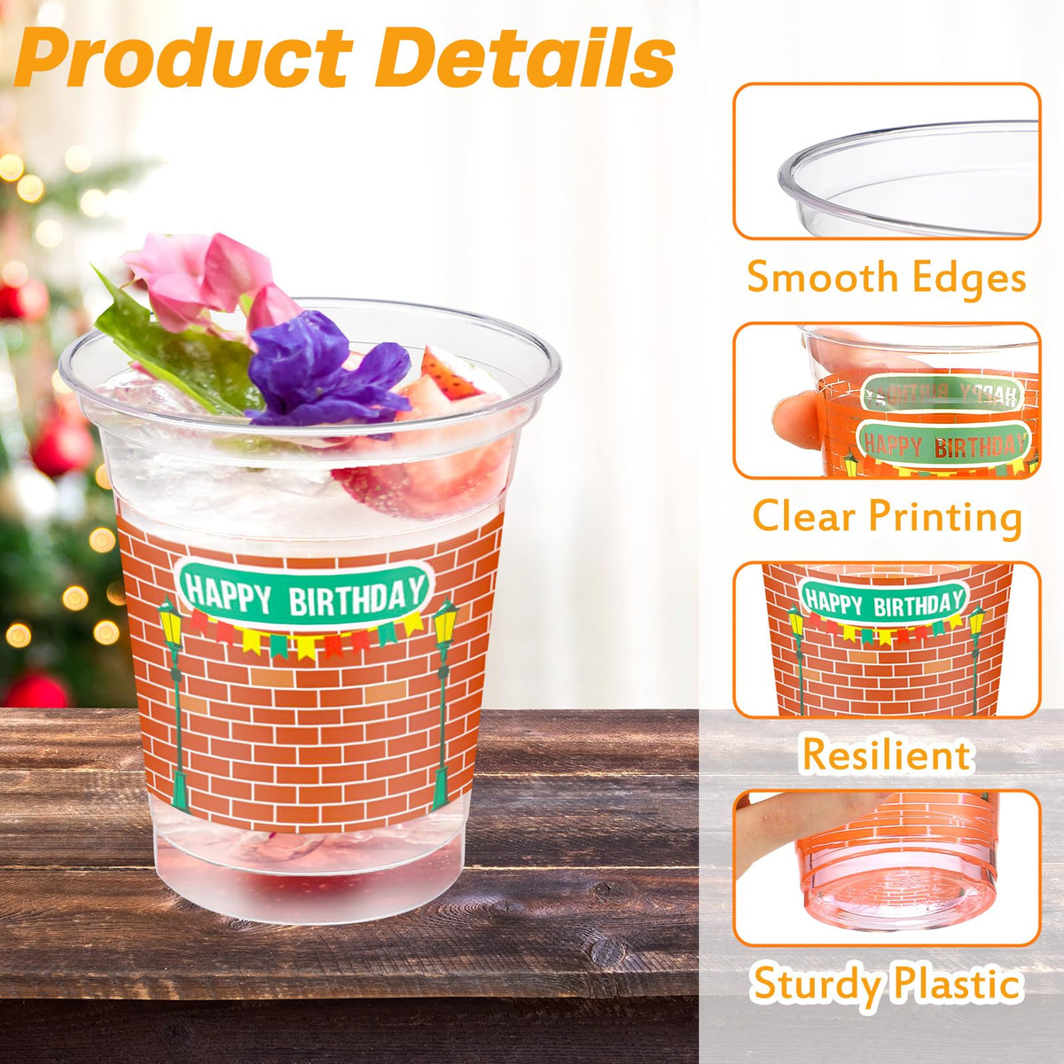 CHENGU 12oz plastic cups for versatile party servings and beverages.