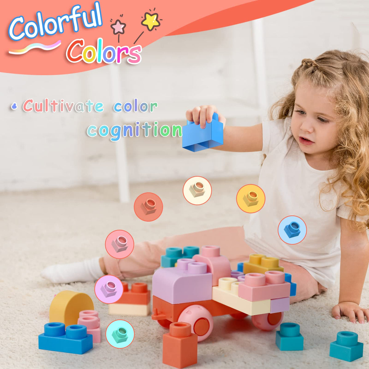 chenxuanbro soft building blocks with colorful pieces for safe tactile baby play