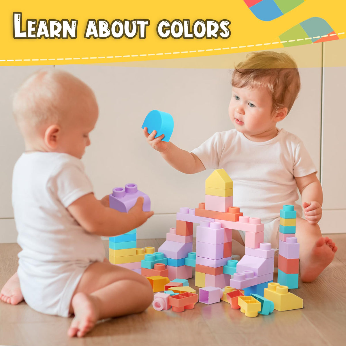 Chenxuanbro stacking blocks; build hand-eye coordination through hands-on play