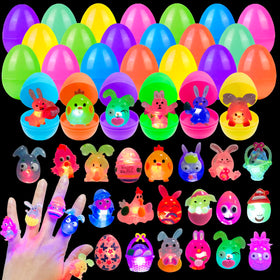 Cherislpy 24-pack-prefilled-easter-eggs for easy baskets with glow surprises.