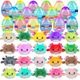 Cherislpy plush axolotl egg close-up showing soft fabric for comforting play.