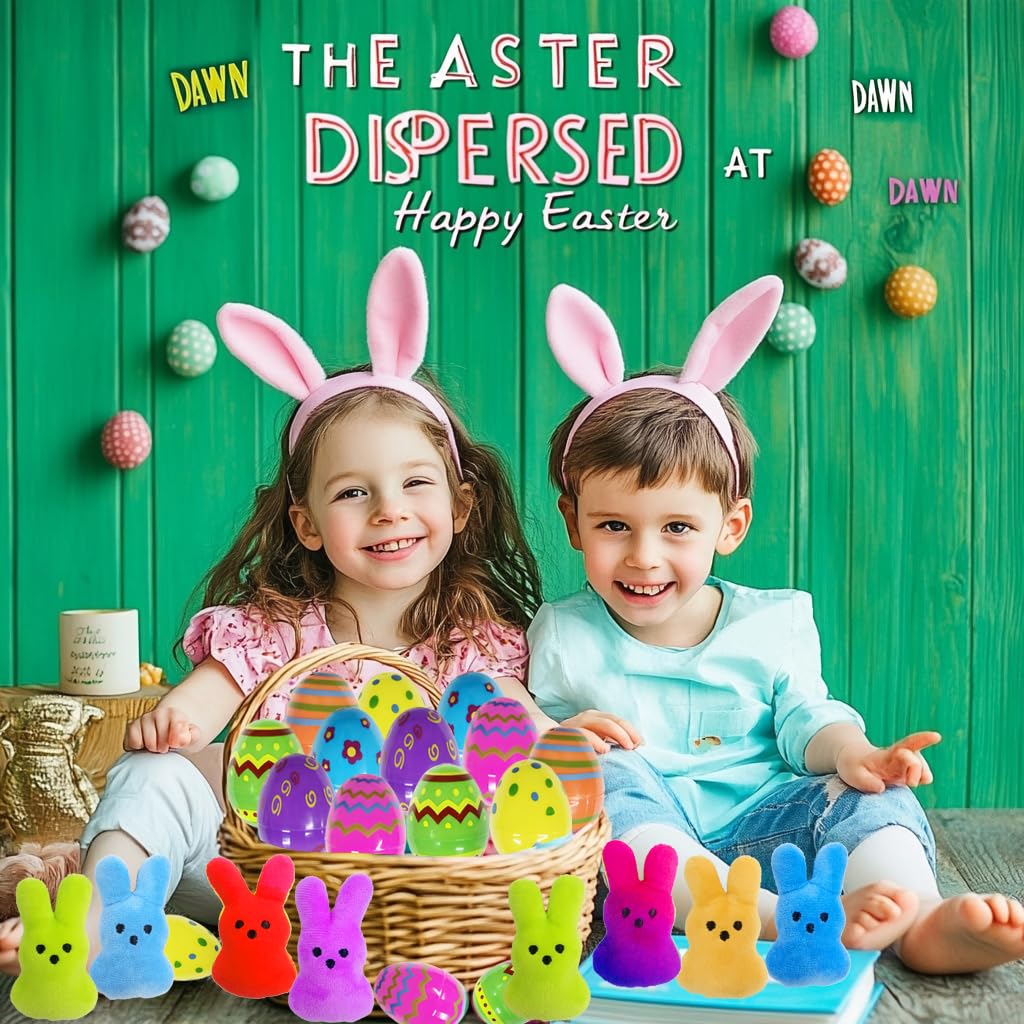Cherislpy Easter basket stuffer ideas with plush bunny eggs