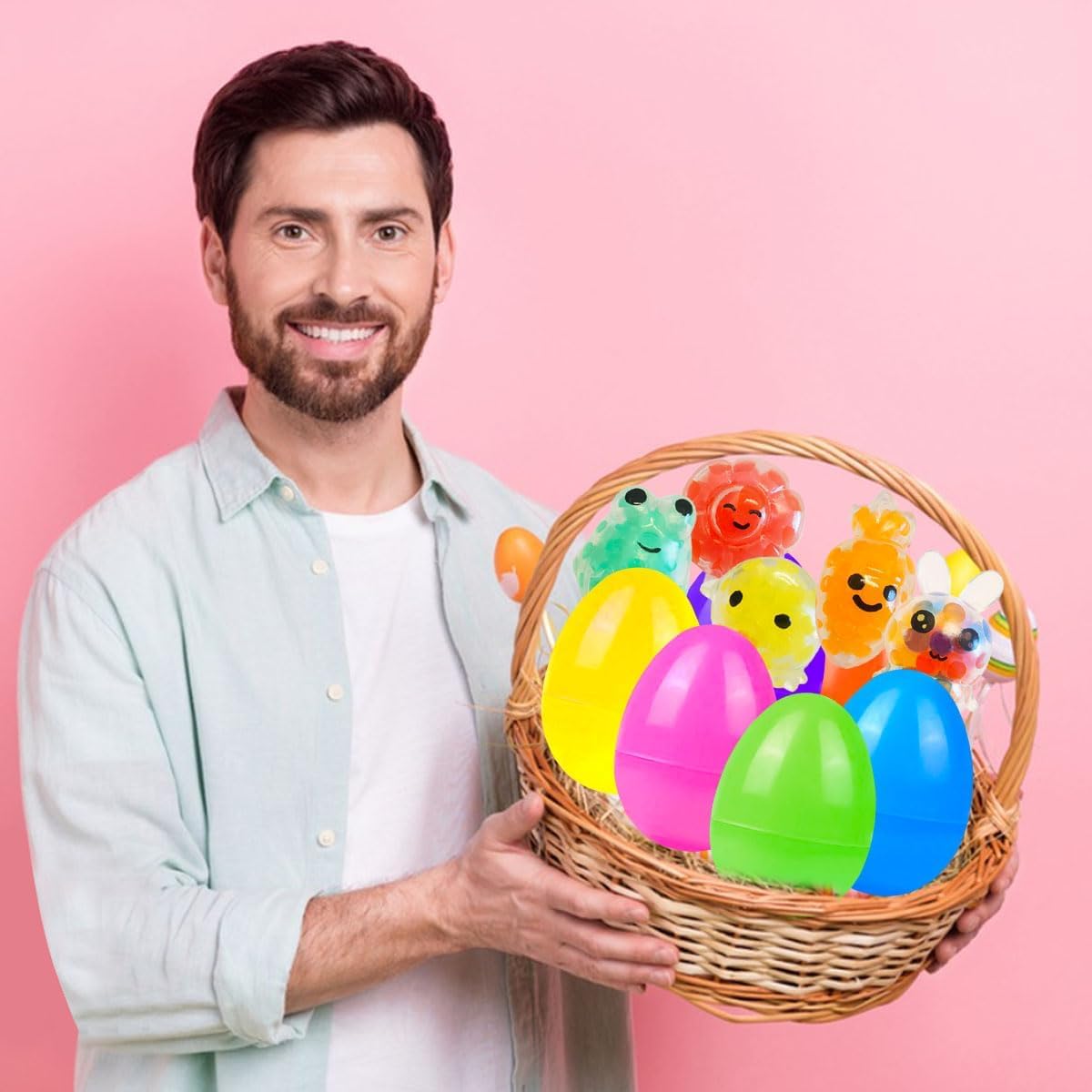 Cherislpy squishy toys inside Easter eggs invite tactile play