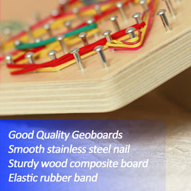 Cherosin geoboard with rubber bands supports hands-on STEM exploration