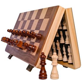 Chess Armory 15-Inch magnetic board, folded for compact travel