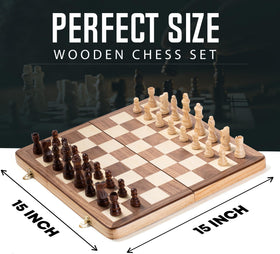 Chess Armory board interior with felted storage to protect pieces