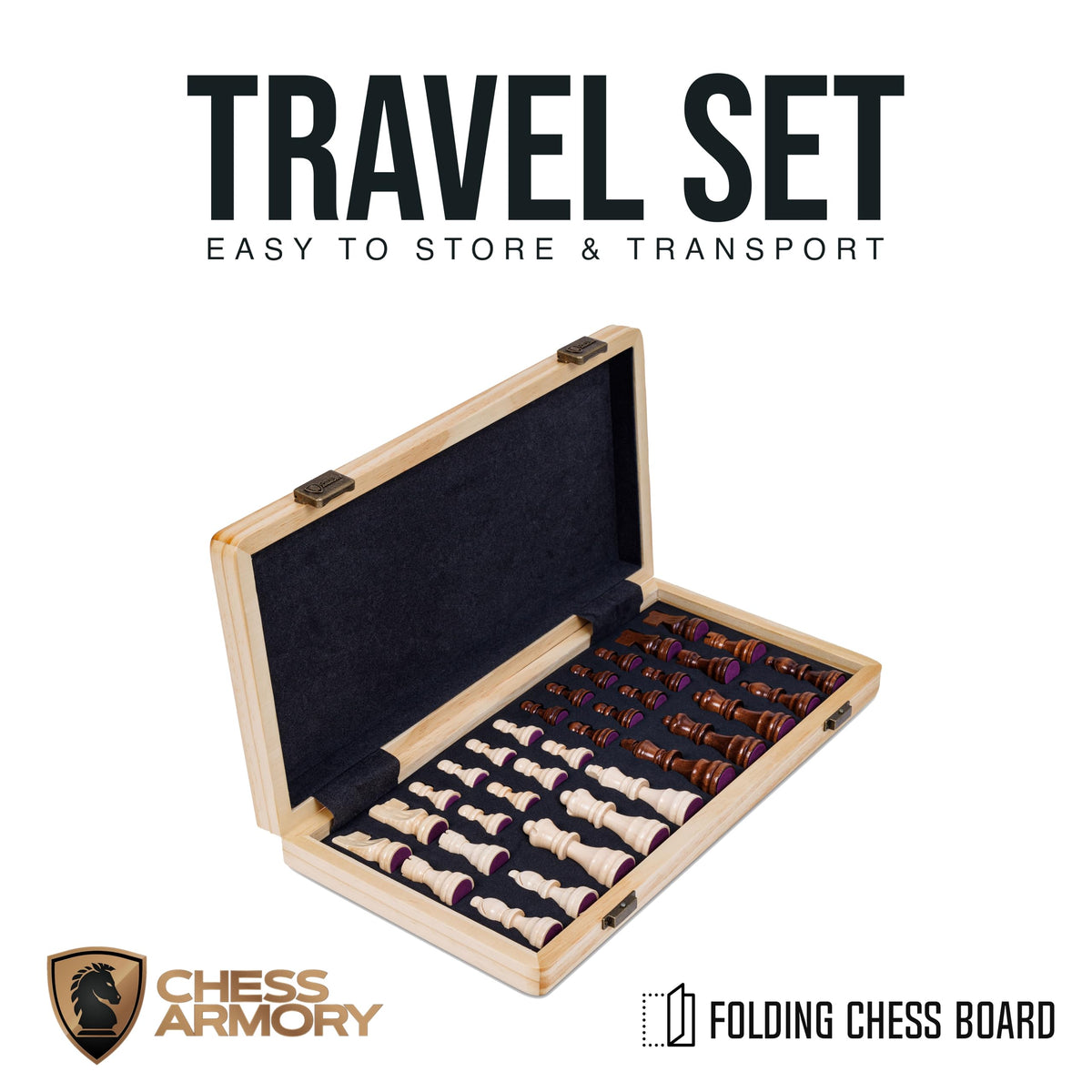 Chess Armory foam inserts keep all pieces organized inside