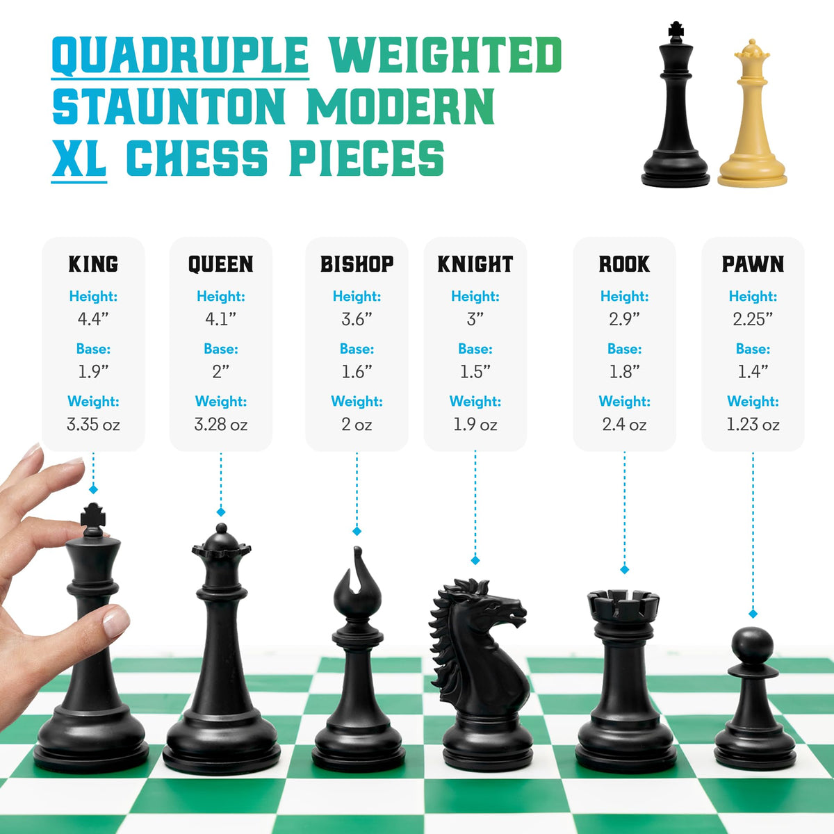 Chess Geeks Best Chess Set Ever 20x20 double-sided silicone board.