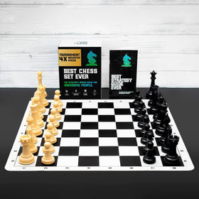 Chess Geeks Best Chess Set Ever four large weighted pieces.