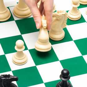 Chess Geeks Best Chess Set Ever stain-resistant surface for travel cleanup.