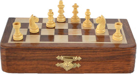 ChessBazar rosewood-finished pieces highlight artisan craftsmanship.