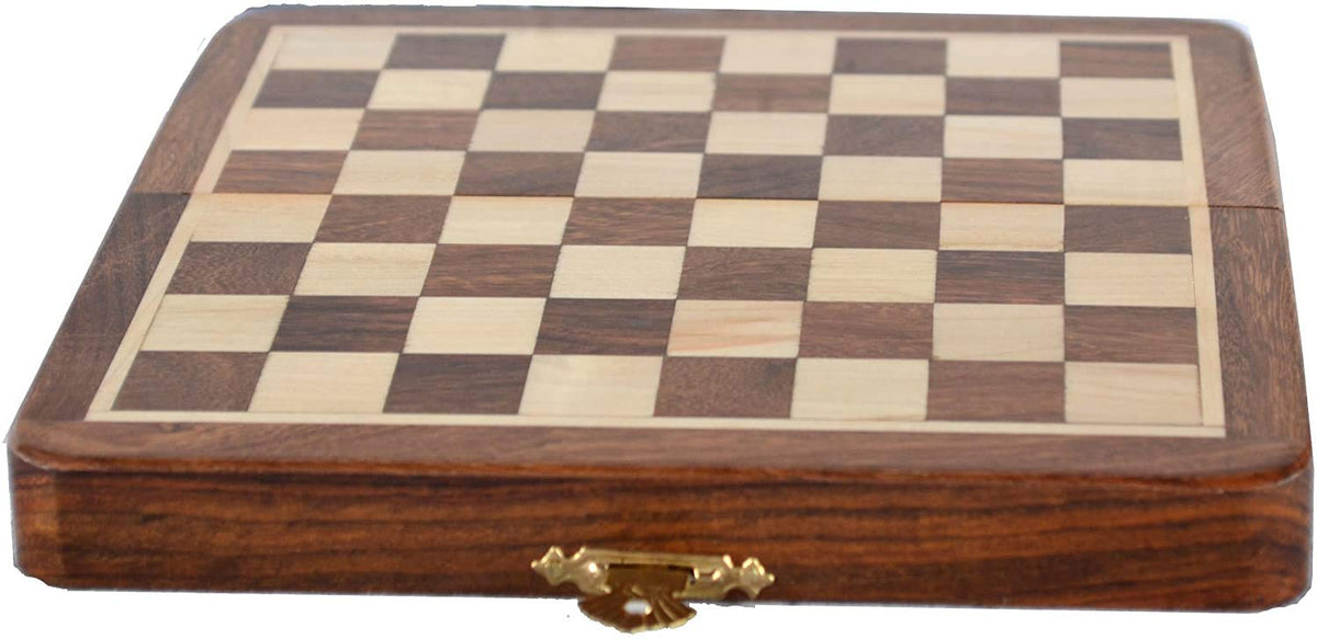 ChessBazar Staunton 7x7 folding board shown for compact storage.