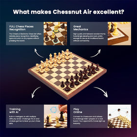 Chessnut Air AI adaptive difficulty adjusts to your skill level for better training.