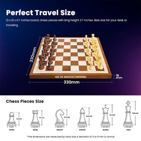 Chessnut Air sensor chips embedded in pieces enable full piece recognition.