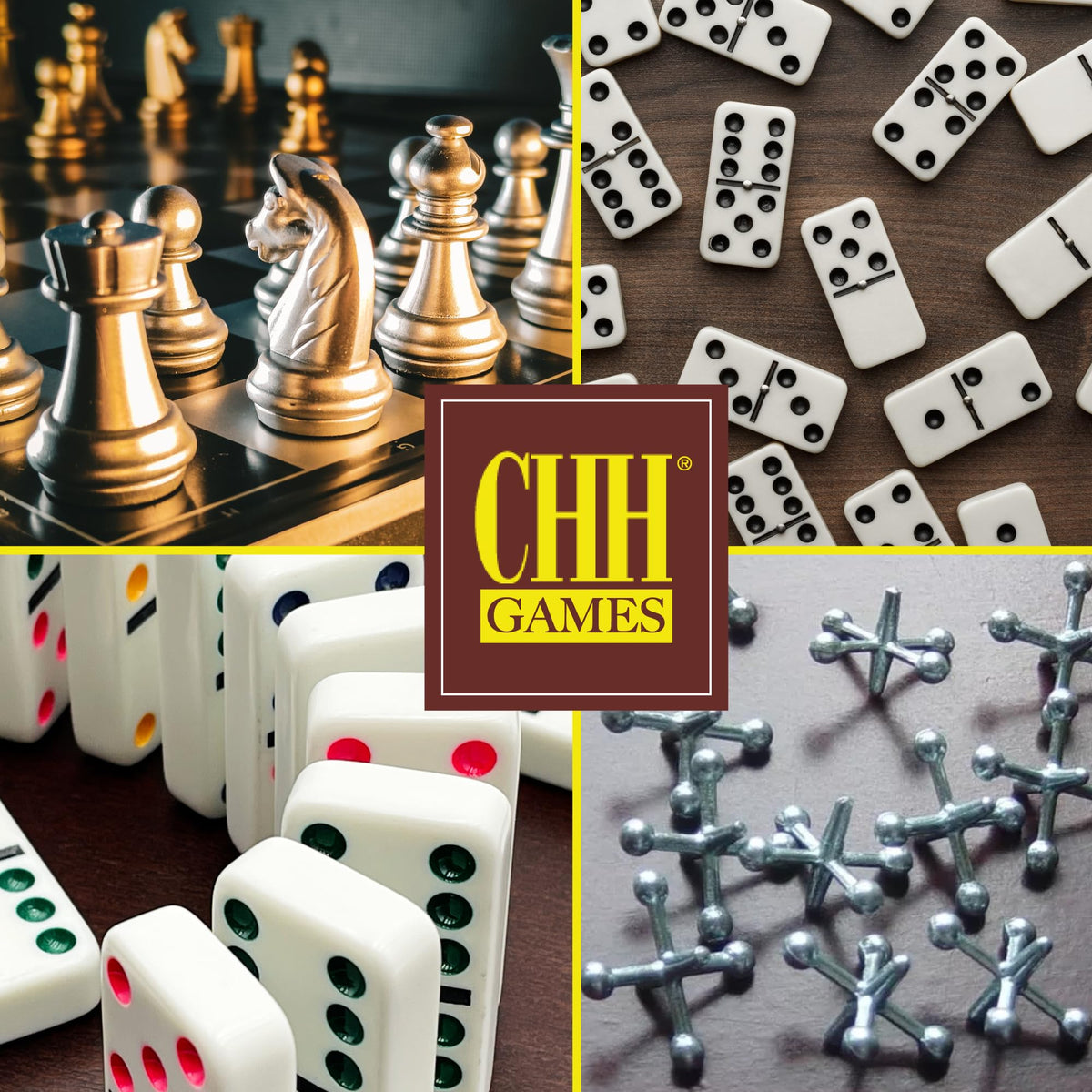 Close up of CHH dominoes made from prime materials for durability