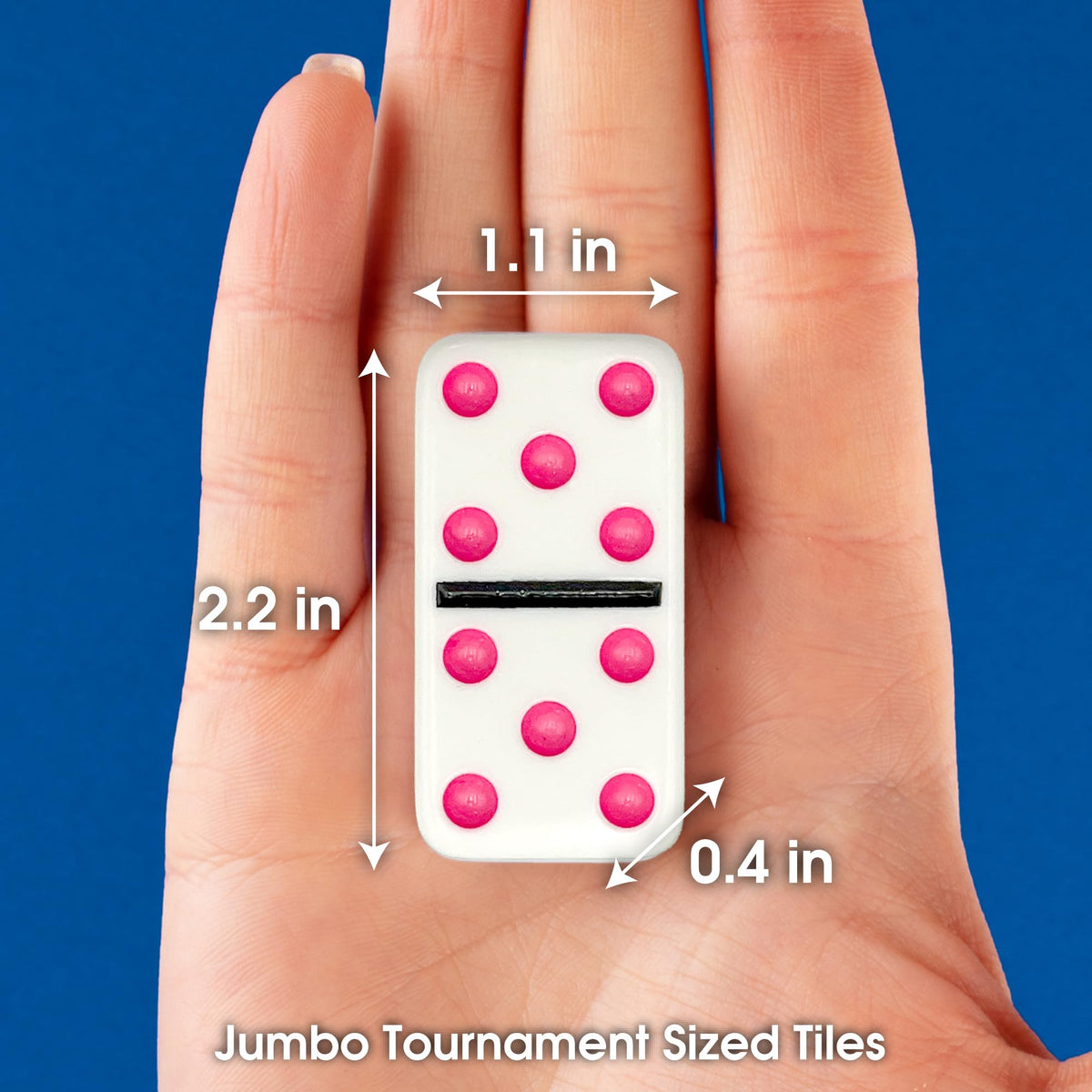 All 28 tiles from CHH 2322 domino set ready to play