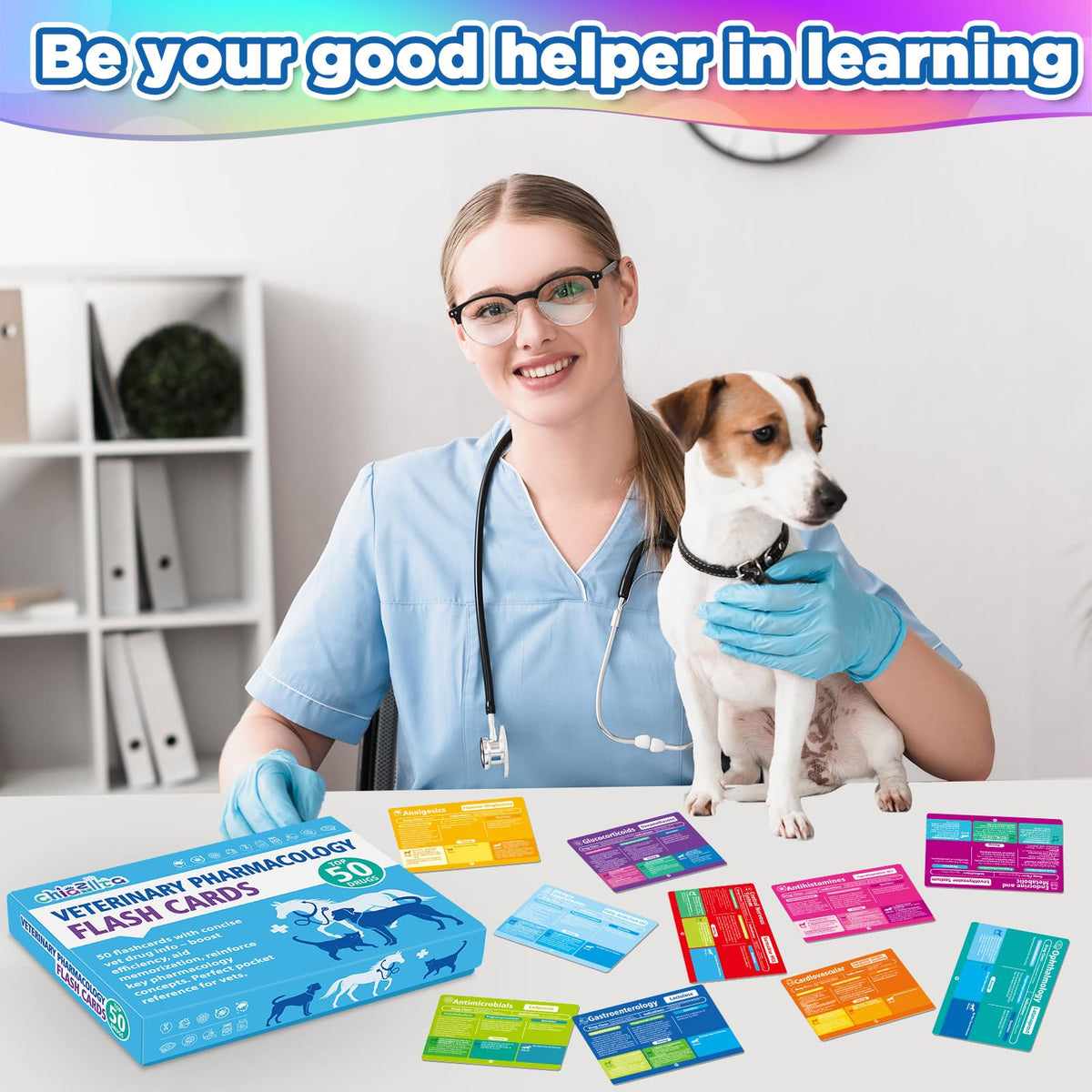 Compact flashcards bundle held in hand showing easy portability