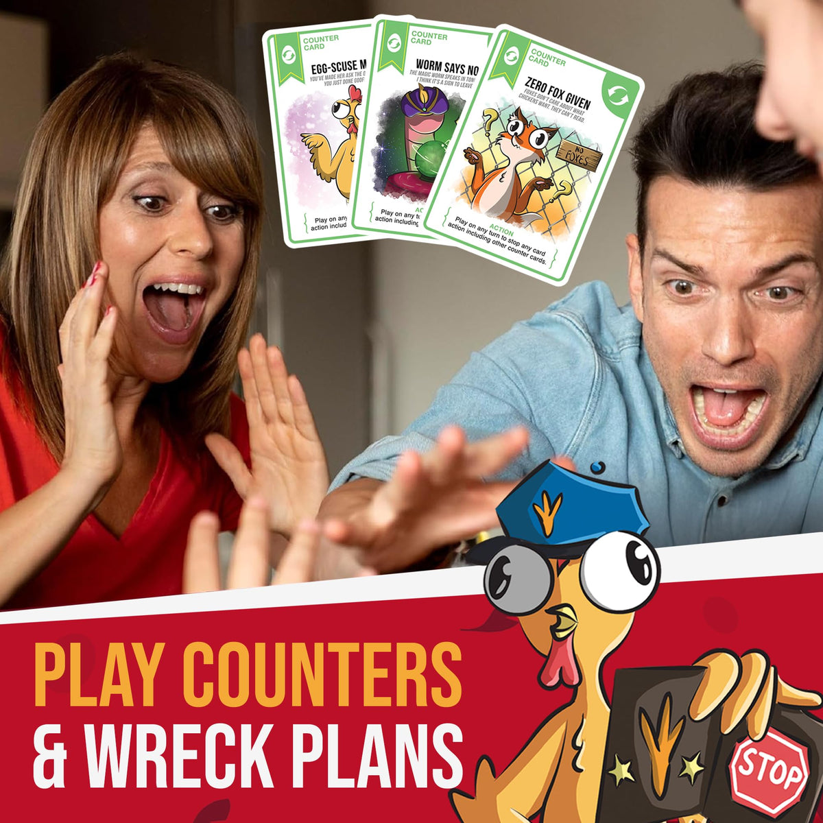 Chicken Challengers battle cards used in intense round play