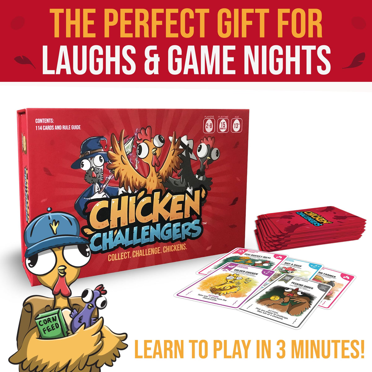 Chicken Challengers collection of quirky chickens adds humor to game nights