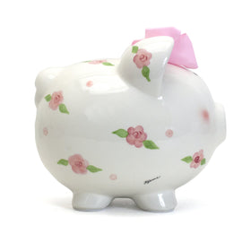Side view of Child to Cherish piggy bank highlights durable ceramic construction for a lasting keepsake