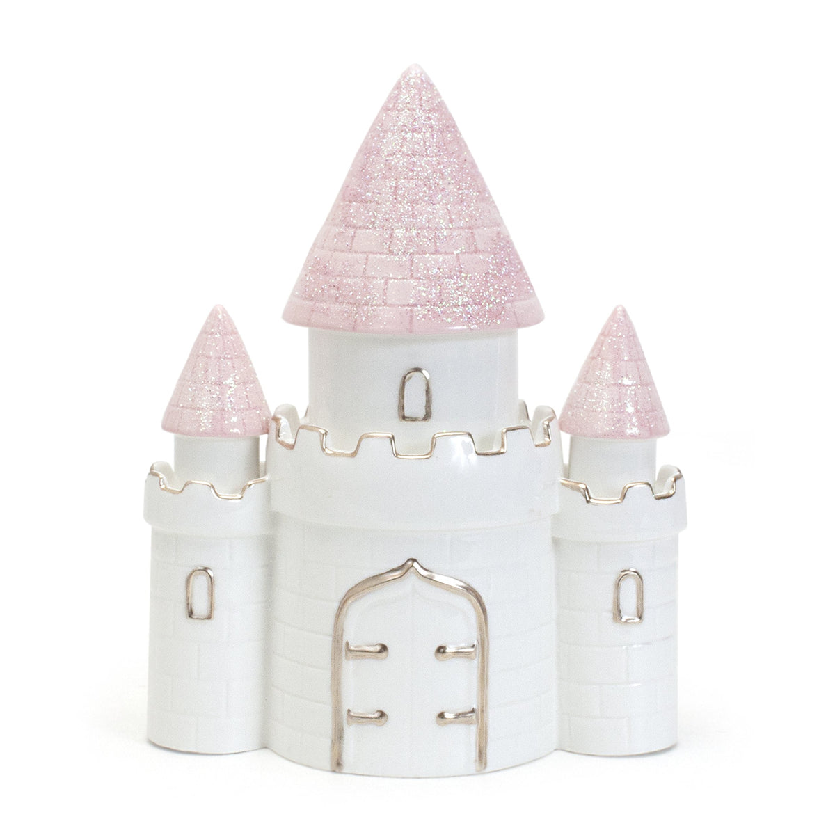 Child to Cherish Dream Big Princess Castle piggy bank pink with vibrant paint finish