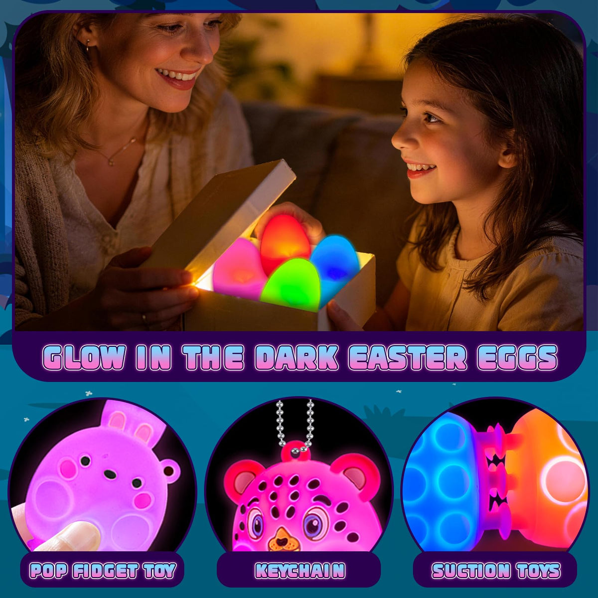 ChildFun Easter eggs filled with 24 animal shapes, perfect as basket stuffers.