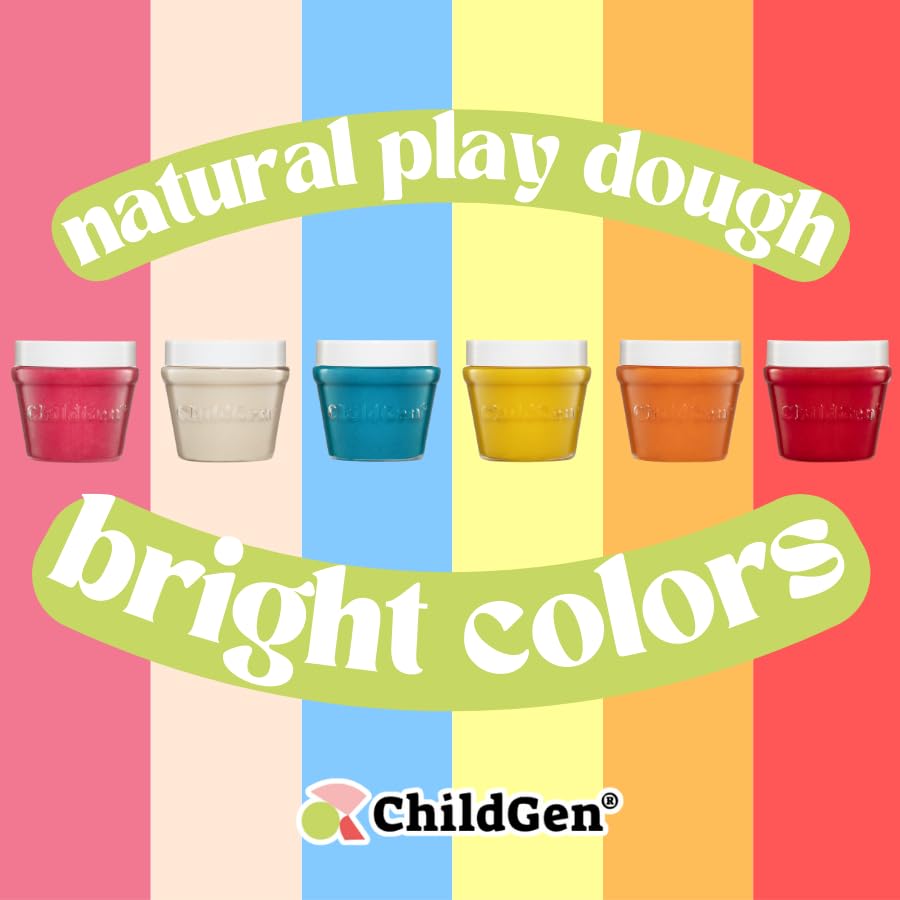 Children's hands shaping ultra-soft ChildGen dough with silky-smooth texture.