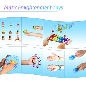 Childom Drum wooden instrument builds beat awareness during group play.