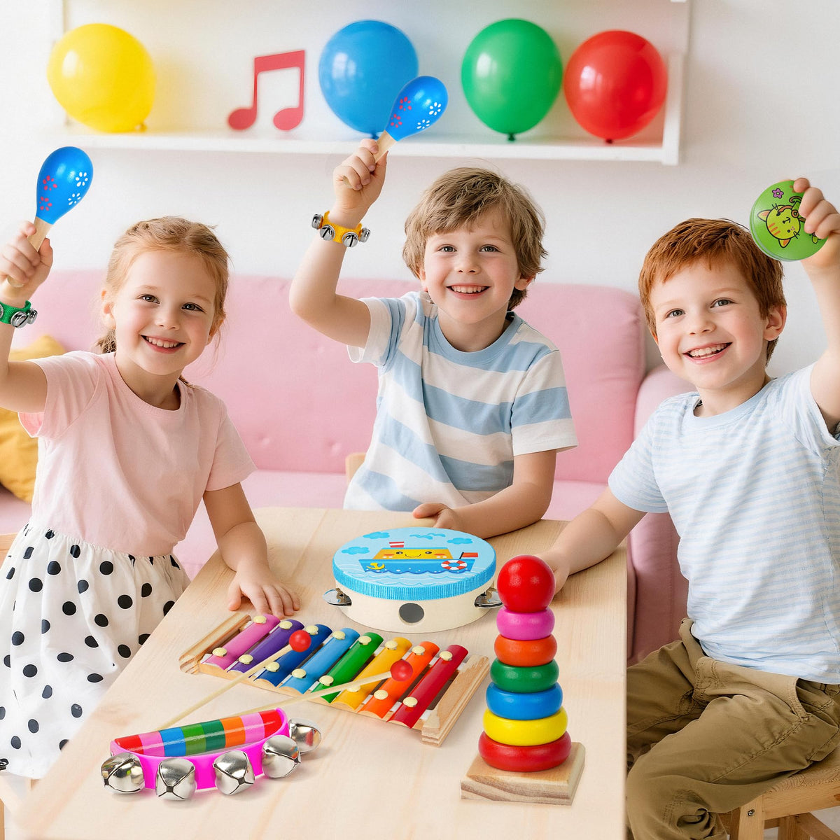 Childom Nylon Wrist Bells provide delightful jingles to boost fine motor skills.