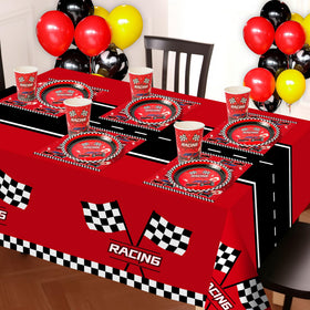 Childom racing car napkins 13x13 inches absorbent and versatile.