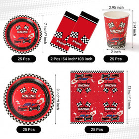 Childom racing car plates 9 inch provide sturdy dining for kids' meals.