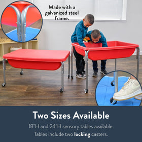 Children's Factory sensory table built for indoor and outdoor use.