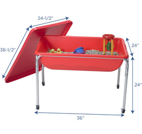 Children's Factory sensory table set up for water play indoors or outdoors.