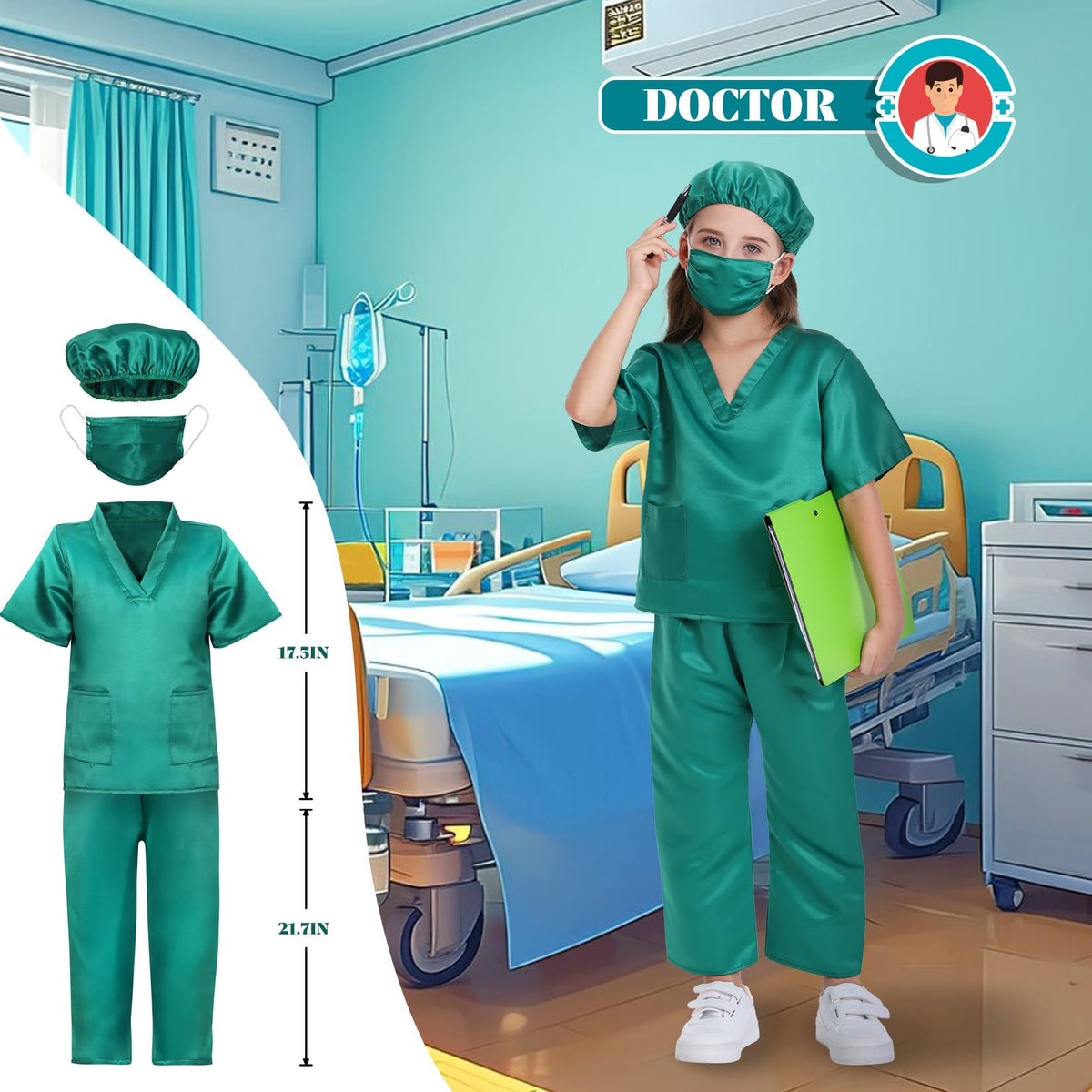 Chillife dress-up set packaging showcases 12-piece colorfully designed careers.