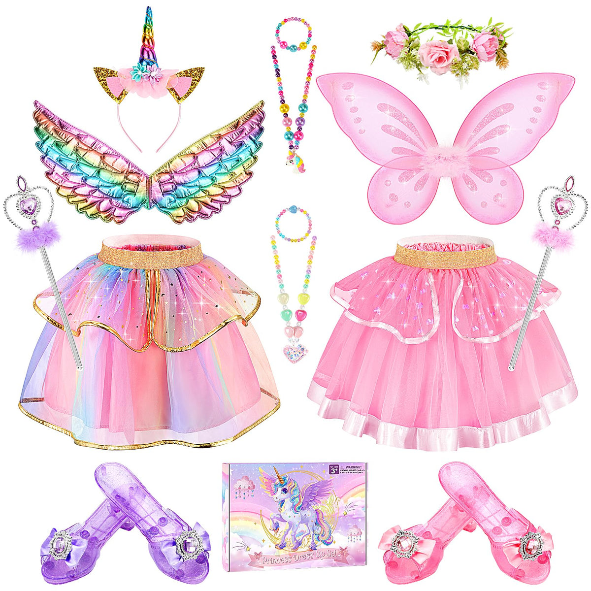 Chillife princess dress-up set showcases full costume styling for imaginative play.