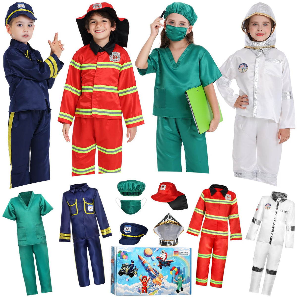 Chillife firefighter costume for toddlers ready for imaginative role play.