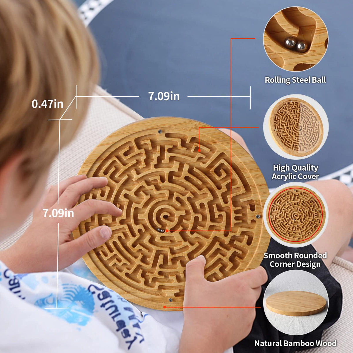 CHILLKITYPET round maze with acrylic casing protects tiny hands during play.